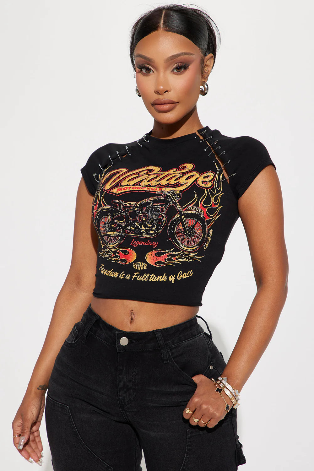 Polera Fashion Nova negra