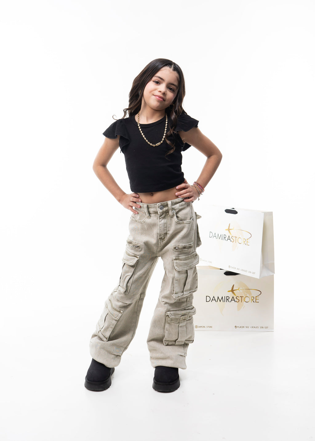 Jeans Fashion Nova Kids crema