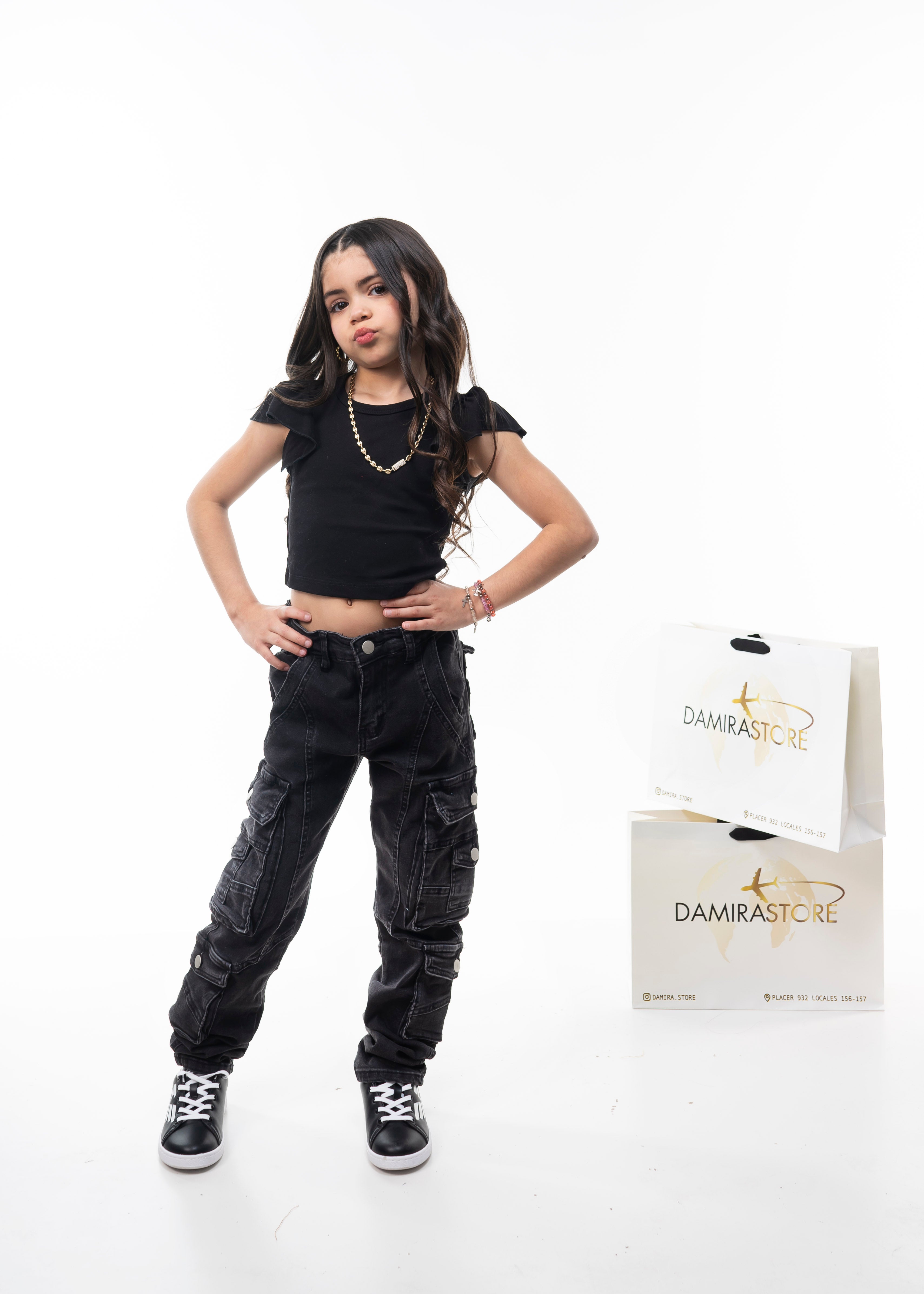 Jeans Fashion Nova Kids negro