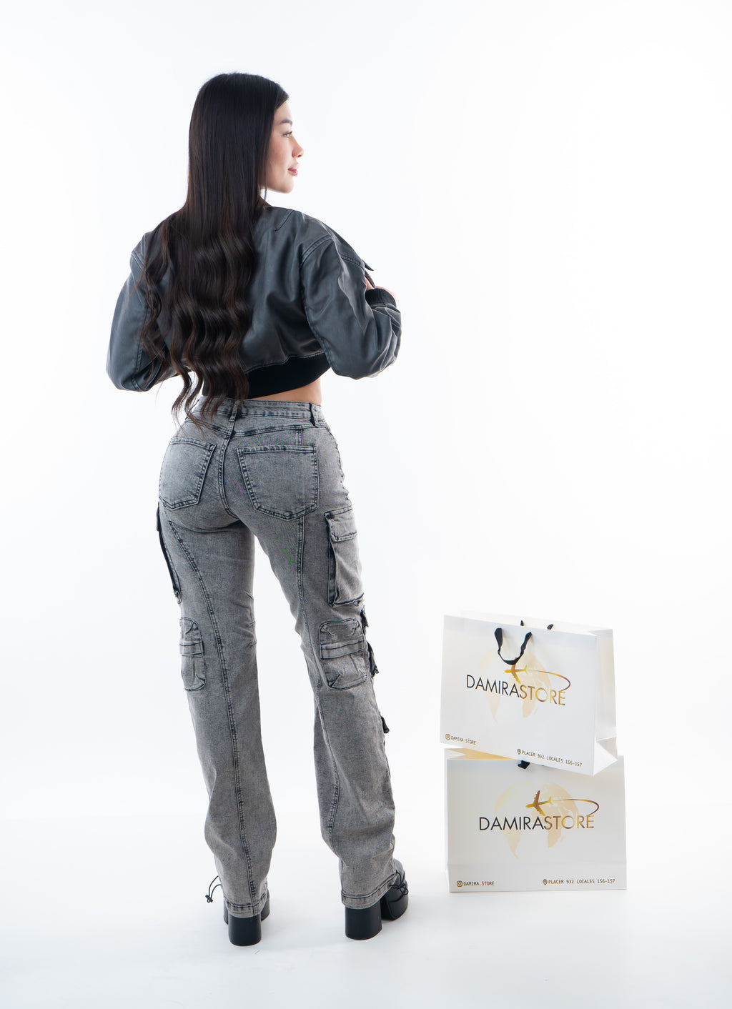 Jeans Fashion Nova Gris