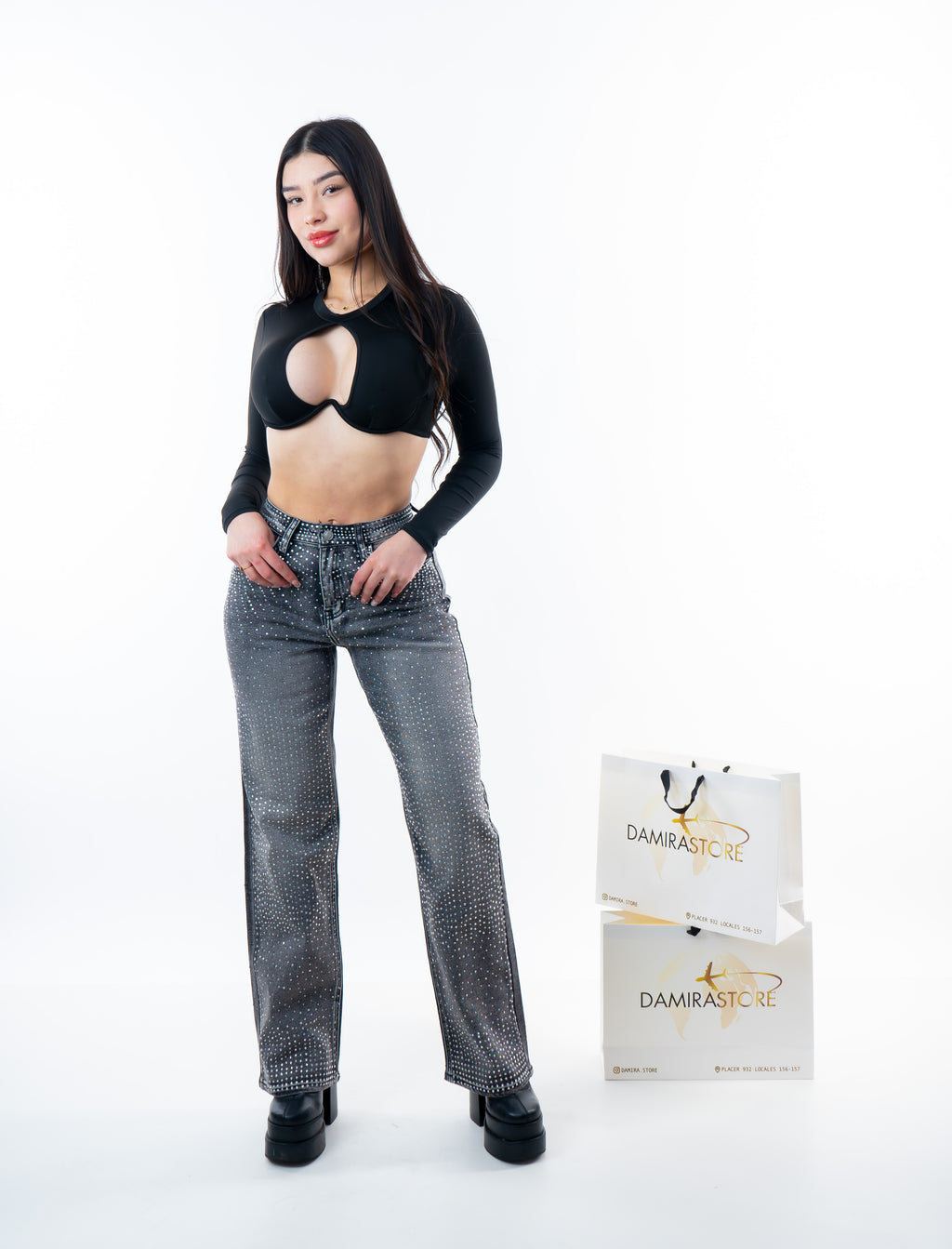 Jeans Fashion Nova brillos