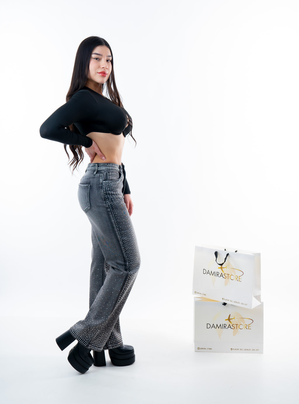 Jeans Fashion Nova brillos