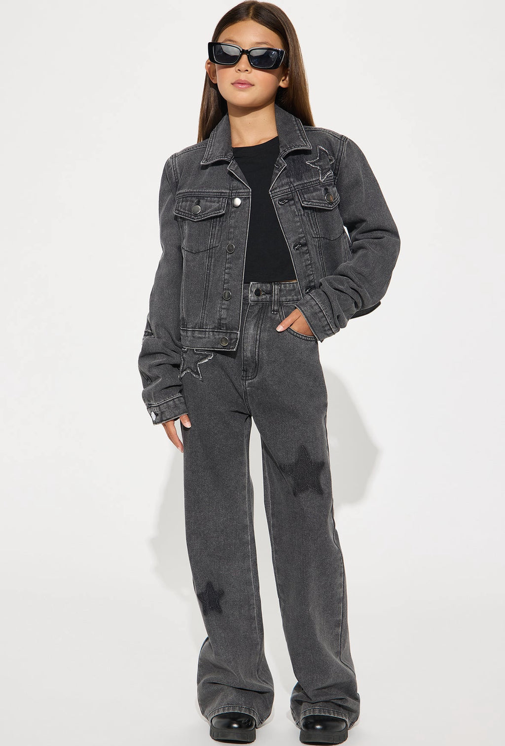 Conjunto Fashion Nova Kids gris